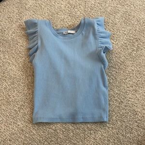 super cute zara ruffle tank top